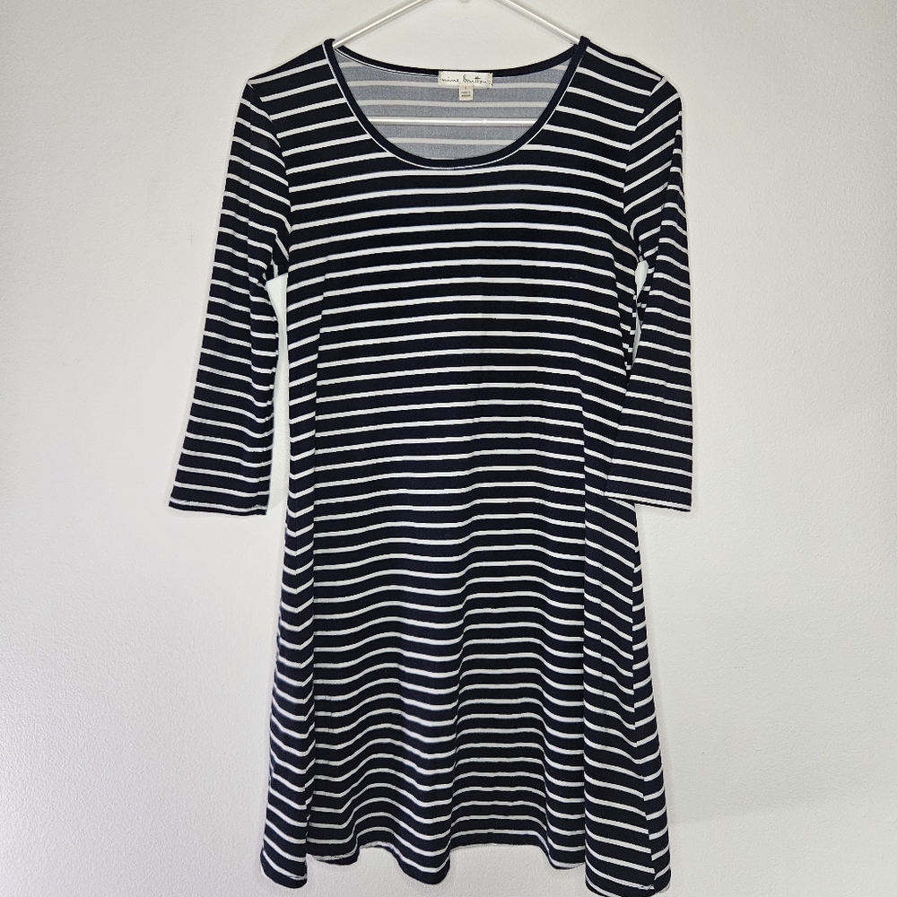 Nine Britton Black and White Striped Dress